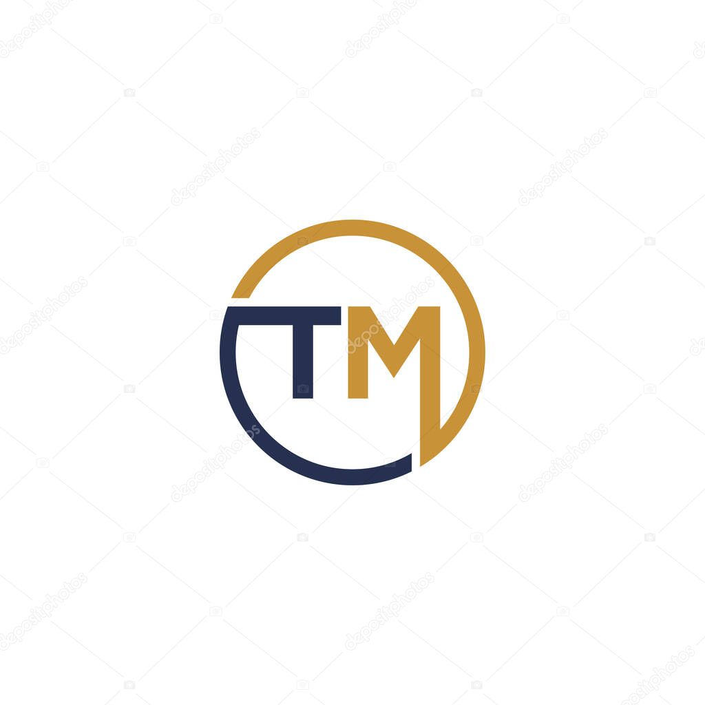 TM Letter logo icon design template elements