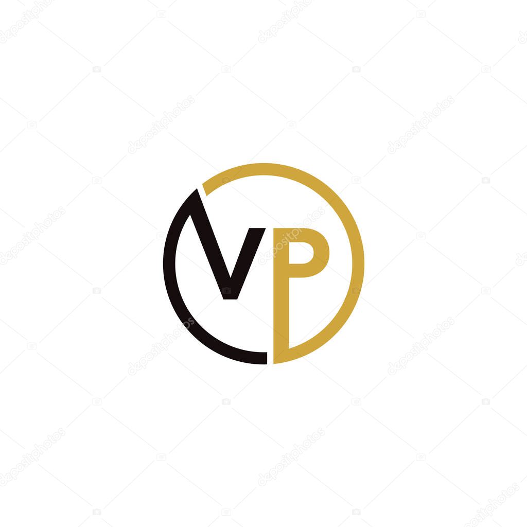 VP Letter logo icon design template elements