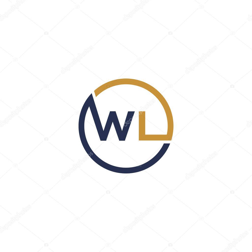 WL Letter logo icon design template elements