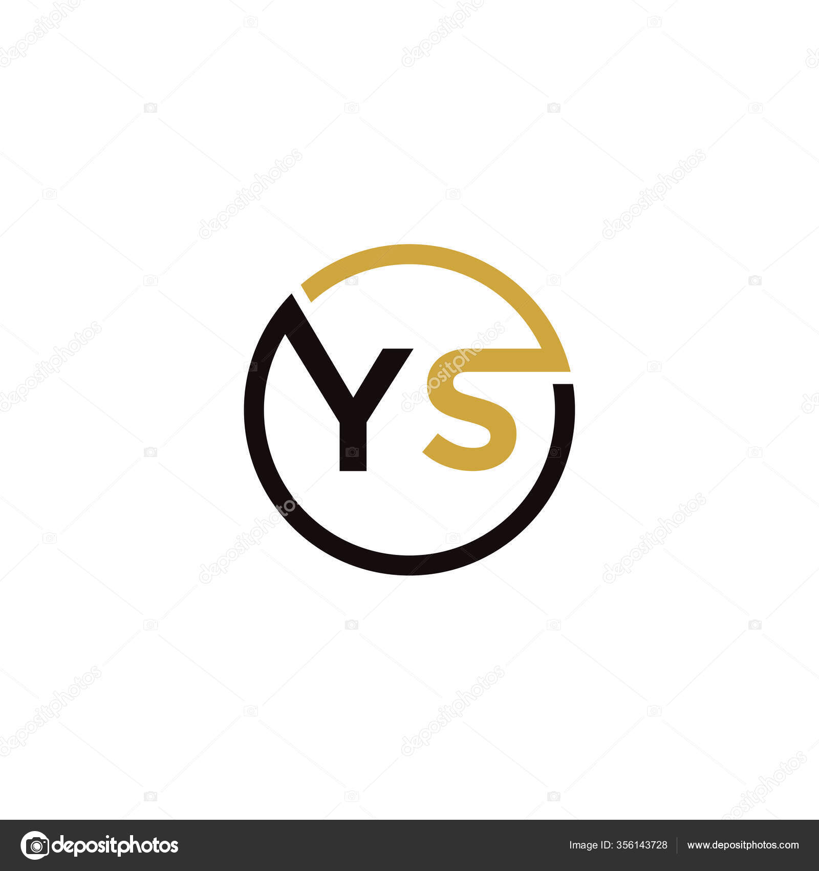 Letter Y Circle Line Icon Logo Design Element
