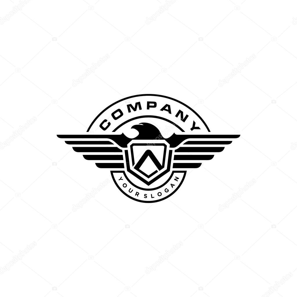 A Letter logo icon design template elements