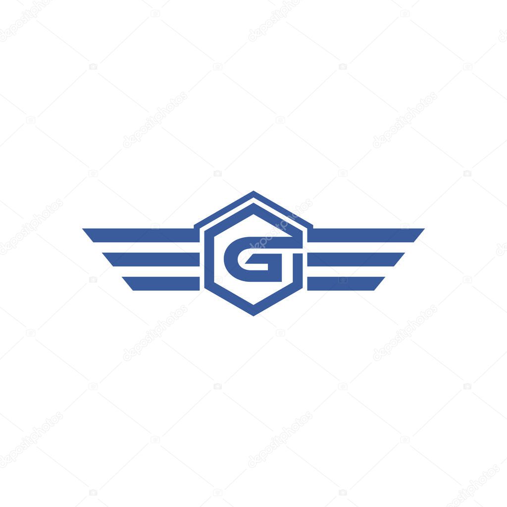 G Letter logo icon design template elements