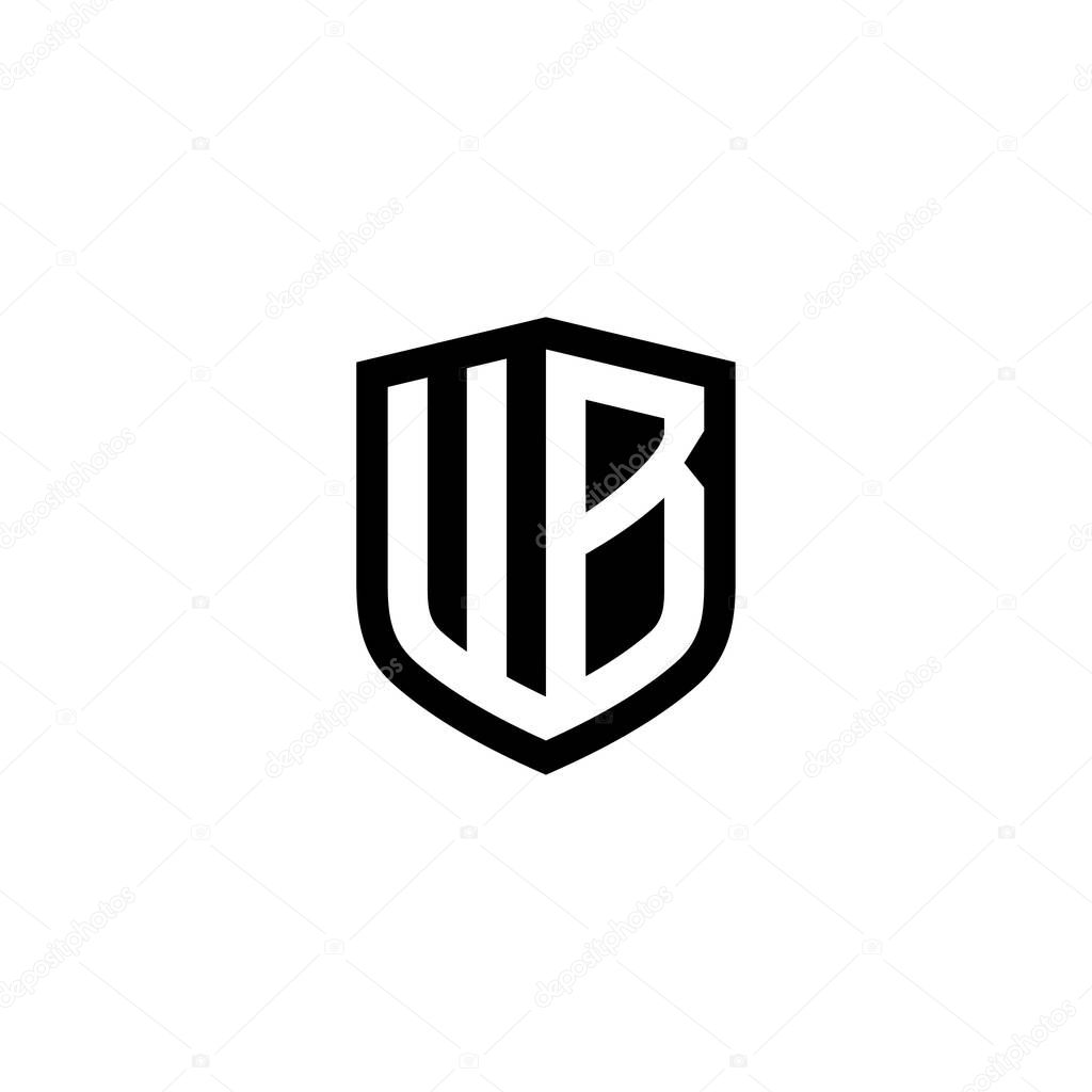 WB Letter logo icon design template elements