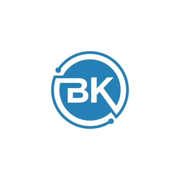 Bkレターロゴアイコンデザインテンプレート要素 — ストックベクタ