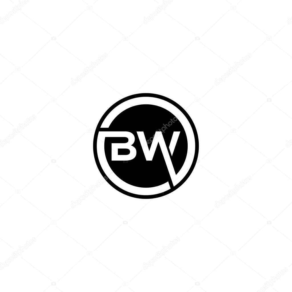 BW Letter logo icon design template elements