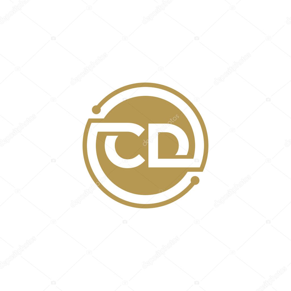 CD Letter logo icon design template elements