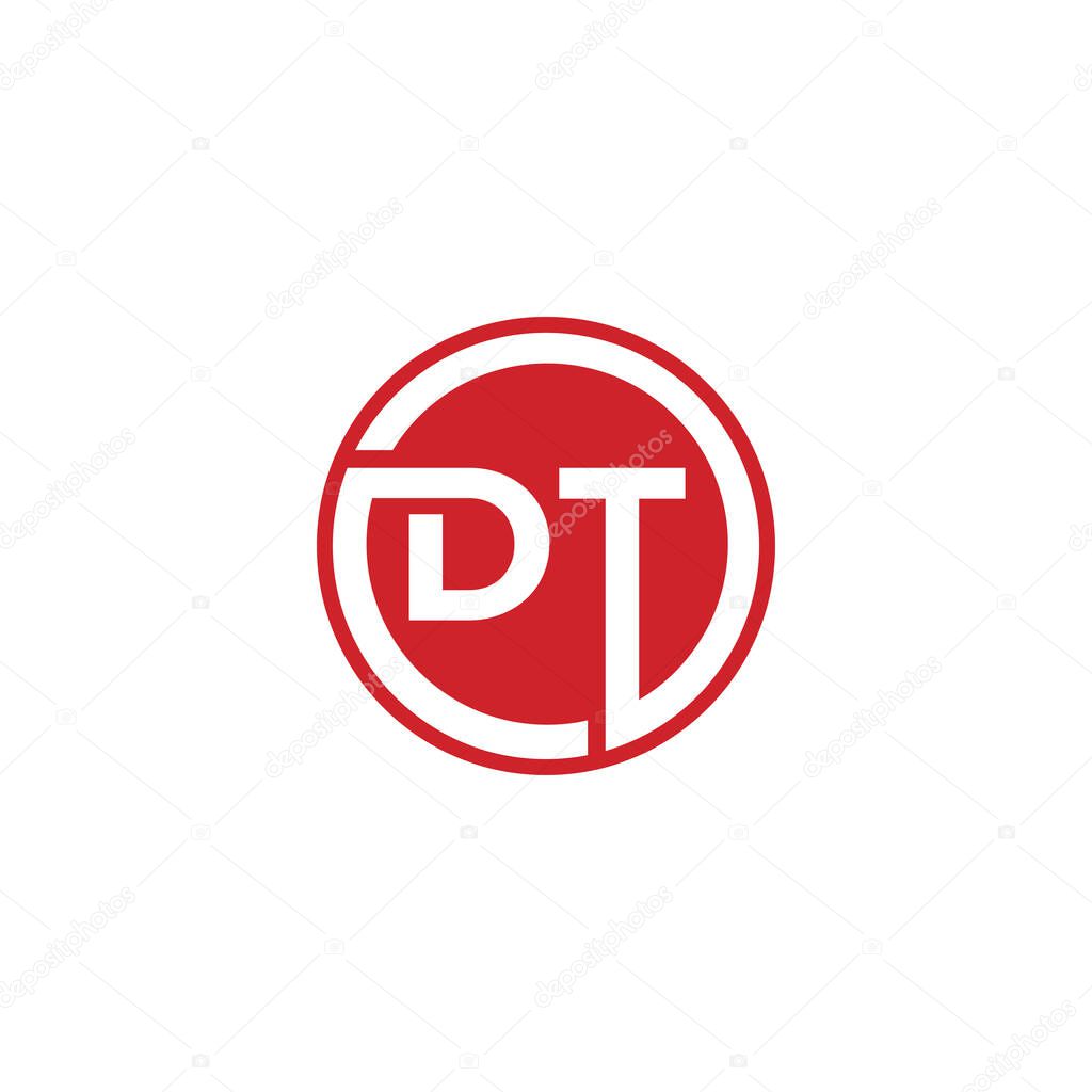 DT Letter logo icon design template elements