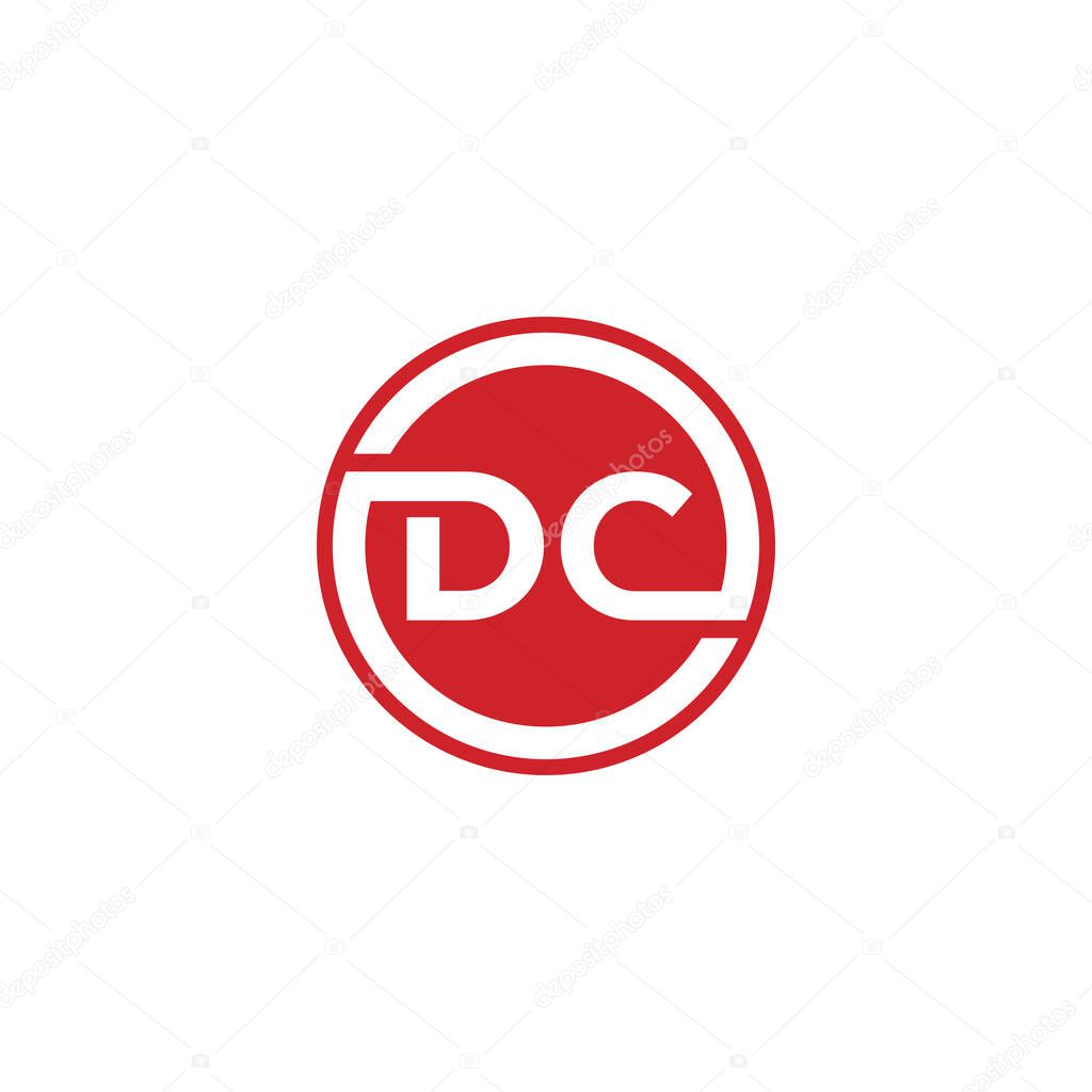 DC Letter logo icon design template elements