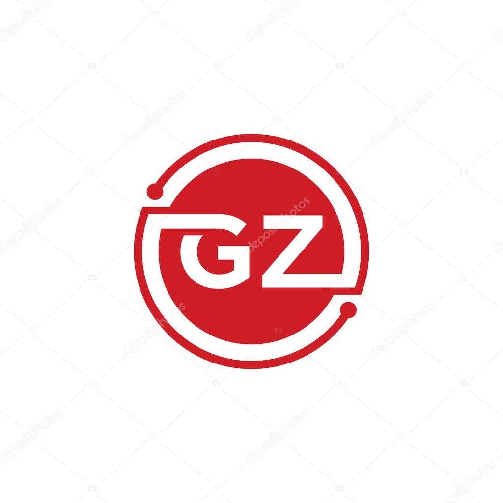 GZ Letter logo icon design template elements
