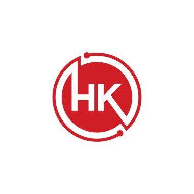 HK Letter logo icon design template elements clipart