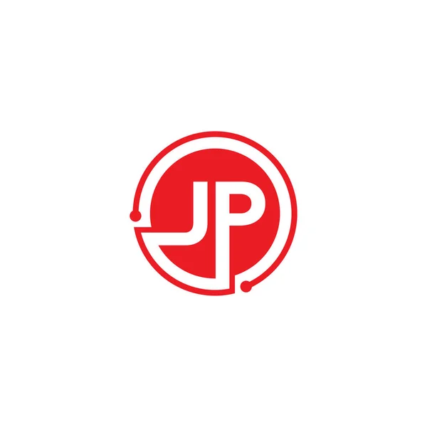 Jpレターロゴアイコンデザインテンプレート要素 — ストックベクタ