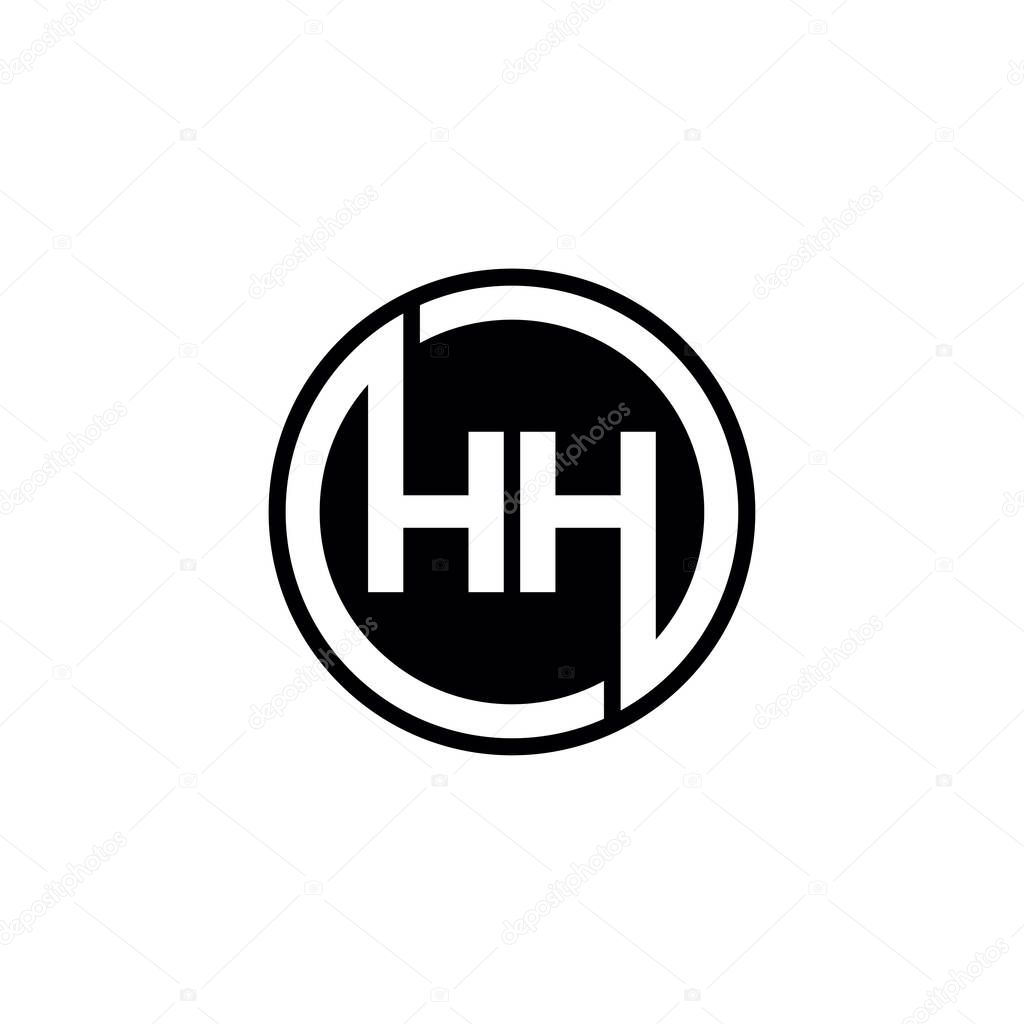HH Letter logo icon design template elements