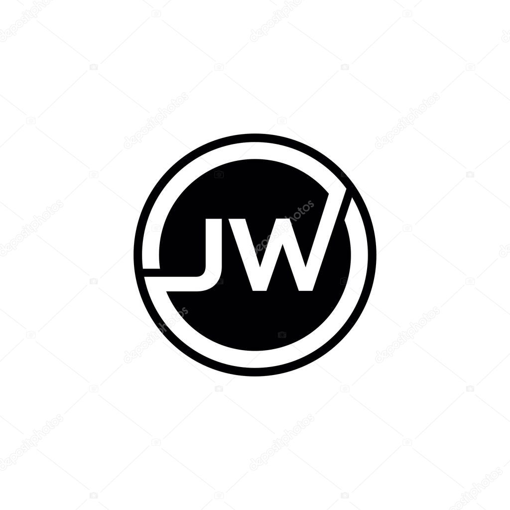 JW Letter logo icon design template elements