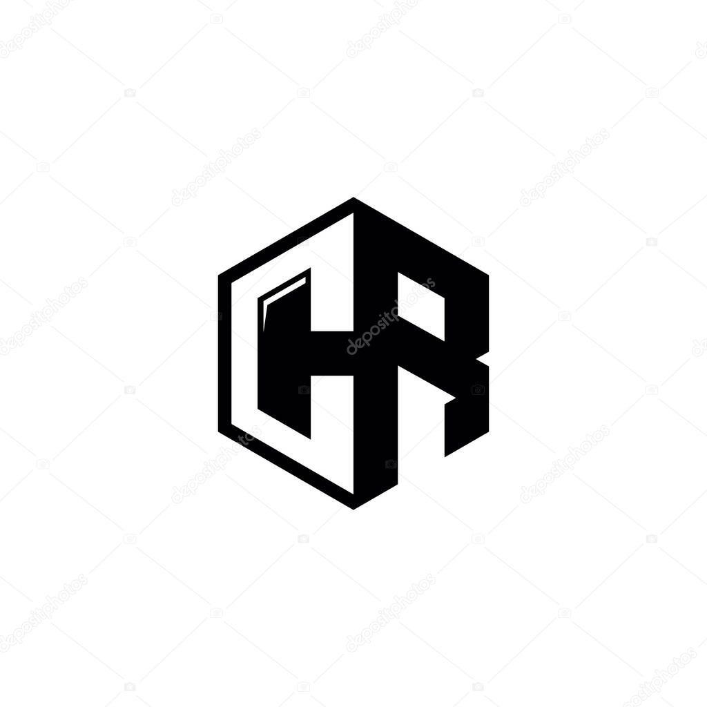 CR Letter logo icon design template elements