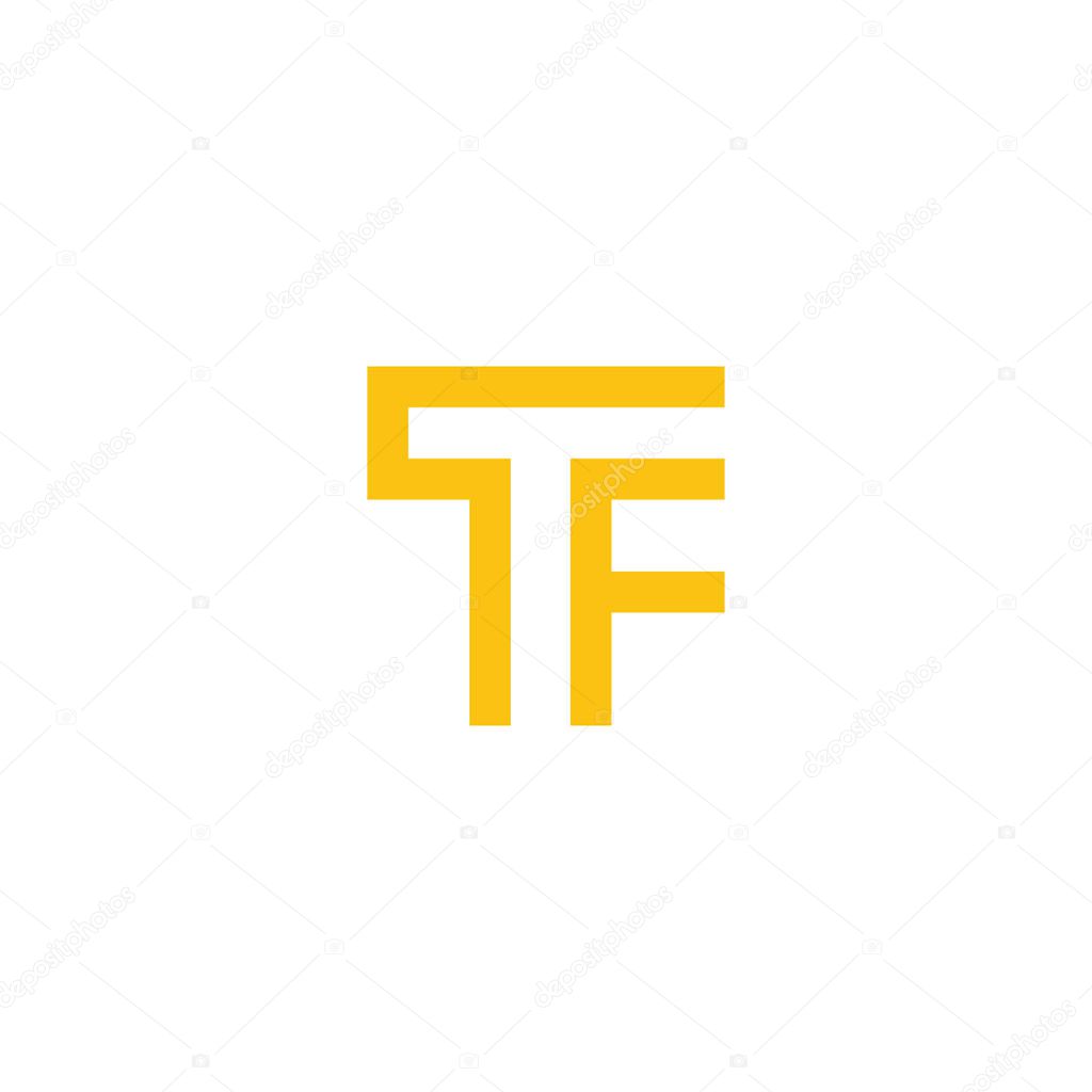 TF Letter logo icon design template elements