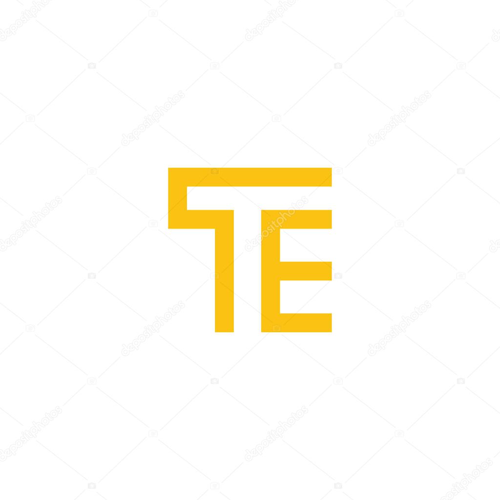 TELetter logo icon design template elements