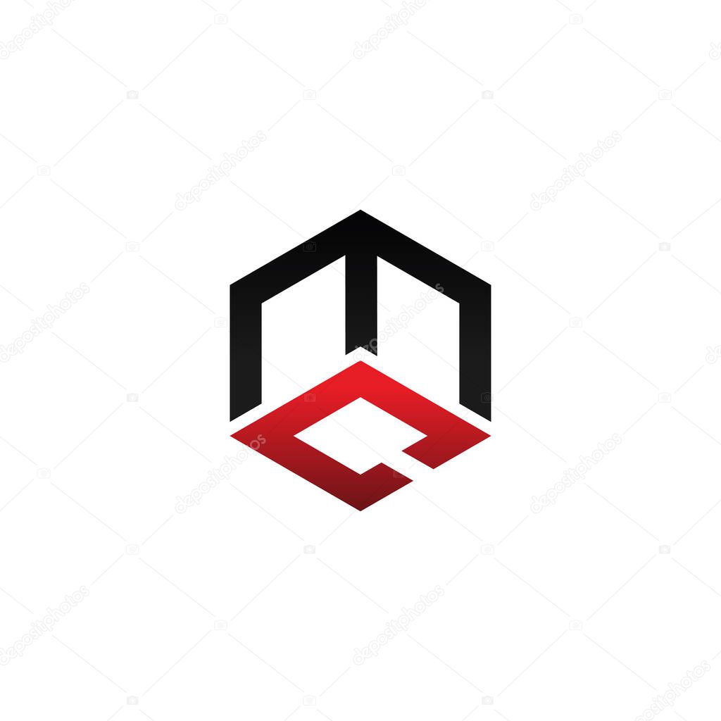 MC Letter logo icon design template elements