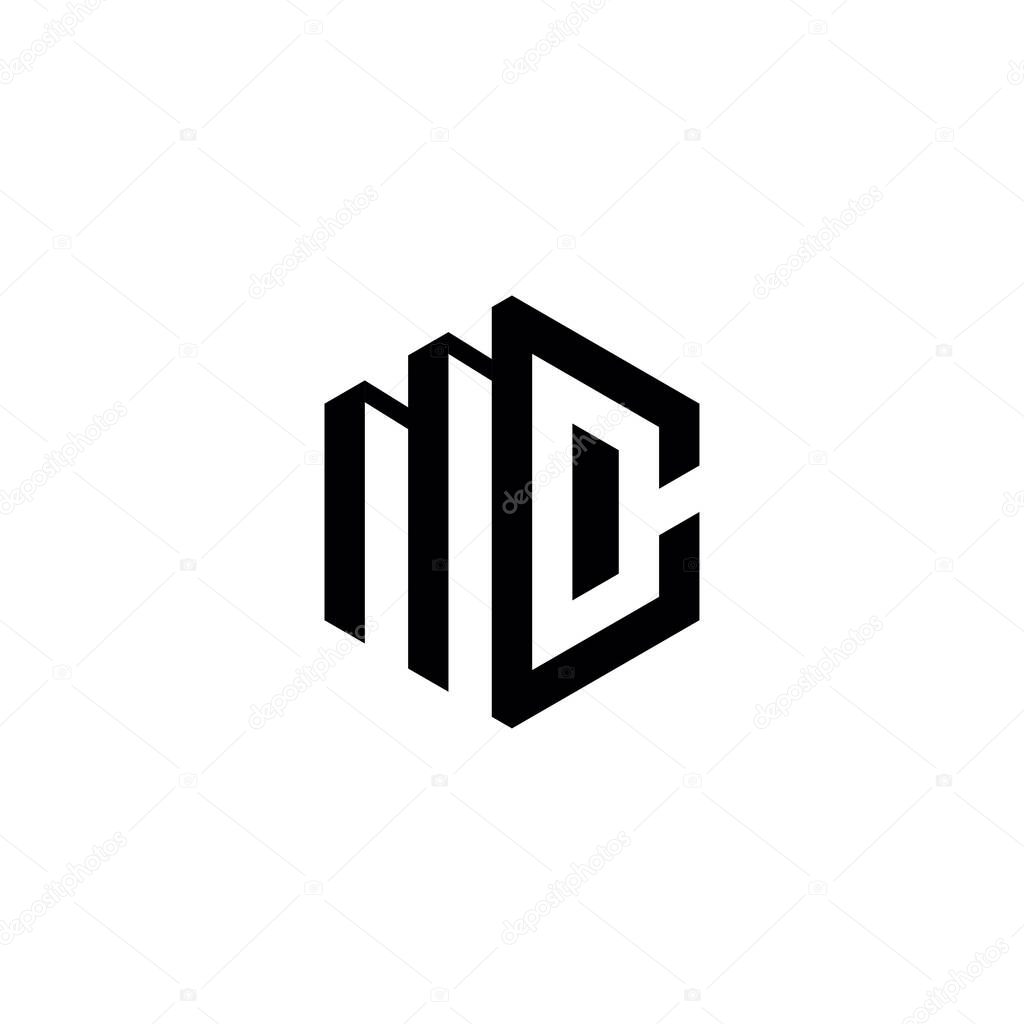 MC Letter logo icon design template elements