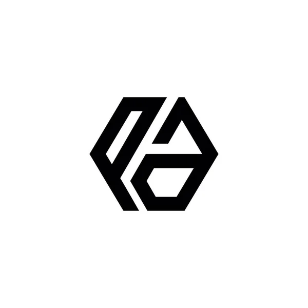Brev Logotyp Ikon Designmall Element — Stock vektor