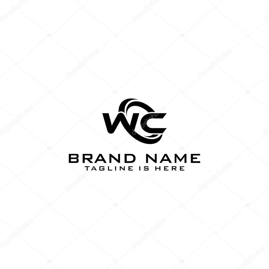 WC Letter logo icon design template elements