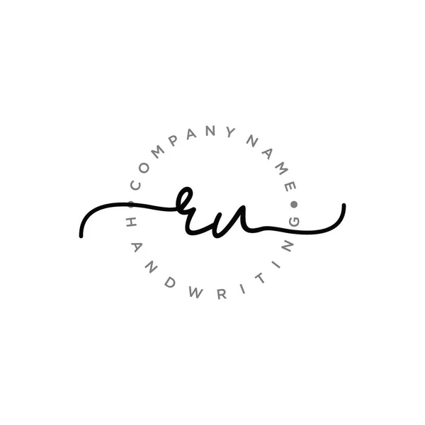 Logoen Innledende Håndskrift Med Sirkeltegnet Mal – stockvektor