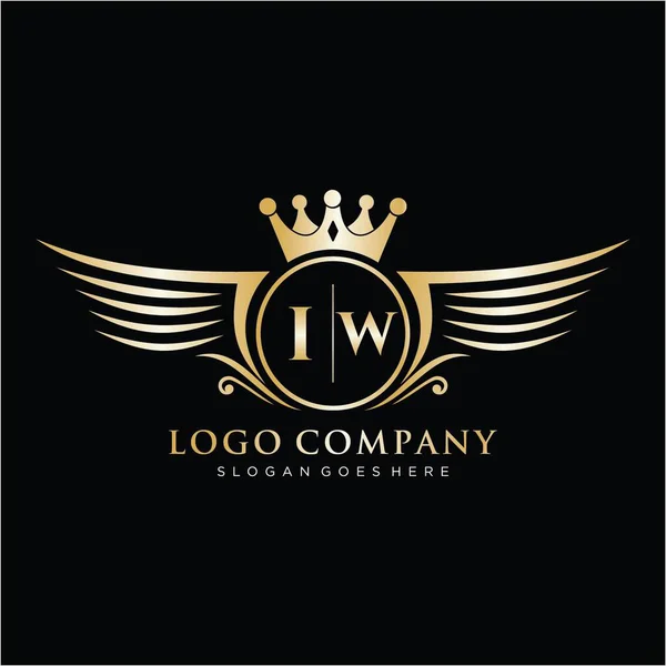 Modelo Logotipo Marca Luxo Inicial Carta — Vetor de Stock