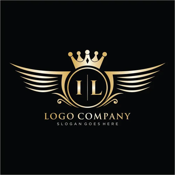 Carta Inicial Lujosa Marca Logo Plantilla — Vector de stock