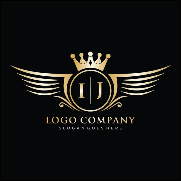 Carta Inicial Lujosa Marca Logo Plantilla — Vector de stock