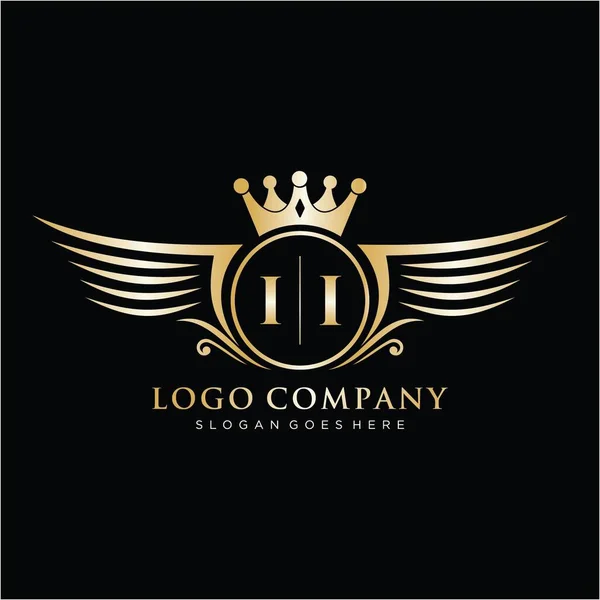 Carta Inicial Lujosa Marca Logo Plantilla — Vector de stock