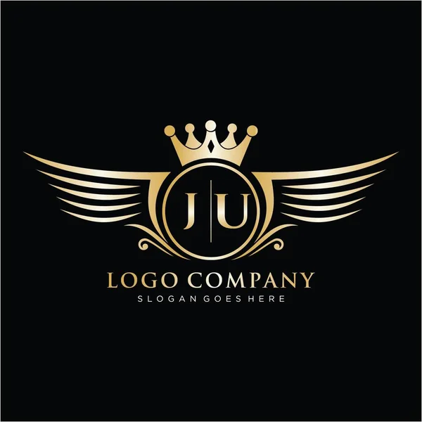 Carta Inicial Lujosa Marca Logo Plantilla — Vector de stock