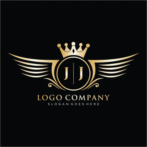 Carta Inicial Lujosa Marca Logo Plantilla — Vector de stock