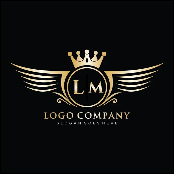 Carta Inicial Lujosa Marca Logo Plantilla — Vector de stock