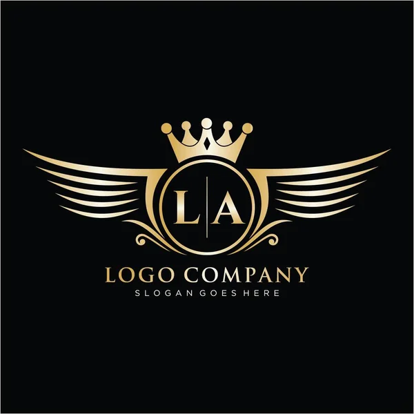 Plantilla Inicial Logotipo Marca Lujo Letter — Vector de stock
