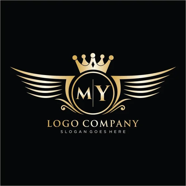 Letter Modelo Logotipo Marca Luxo Inicial — Vetor de Stock