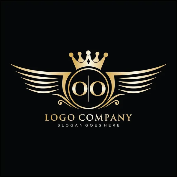 Modelo Logotipo Marca Luxo Inicial Letter — Vetor de Stock