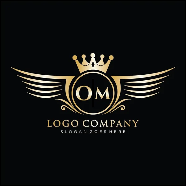 Plantilla Inicial Logotipo Marca Lujo Letter — Vector de stock