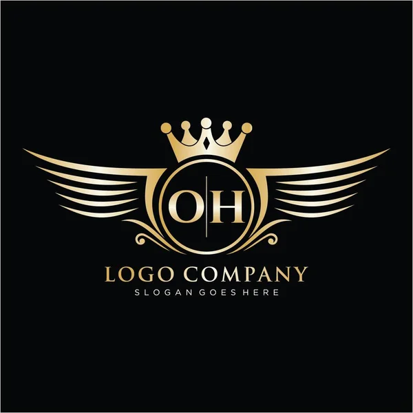 Plantilla Inicial Logotipo Marca Lujo Letter — Vector de stock