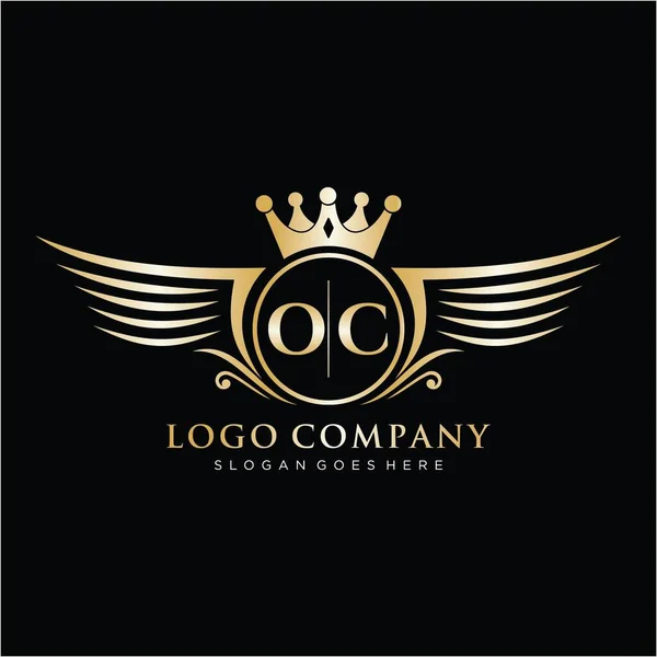 Modelo Logotipo Marca Luxo Inicial Carta — Vetor de Stock