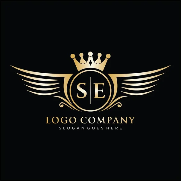 Letter Modelo Logotipo Marca Luxo Inicial — Vetor de Stock