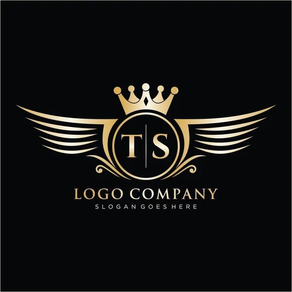 Letter Initial Luxurious Brand Logo Template — Stock Vector