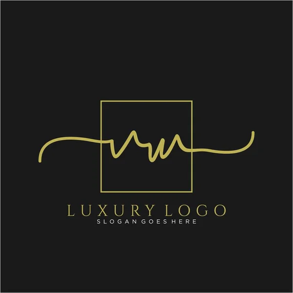 Inicial Logotipo Escritura Mano Con Círculo Dibujado Mano Plantilla Vector — Vector de stock