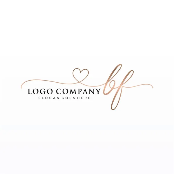 Diseño Inicial Del Logotipo Escritura Mano Con Círculo Diseño Hermoso — Vector de stock