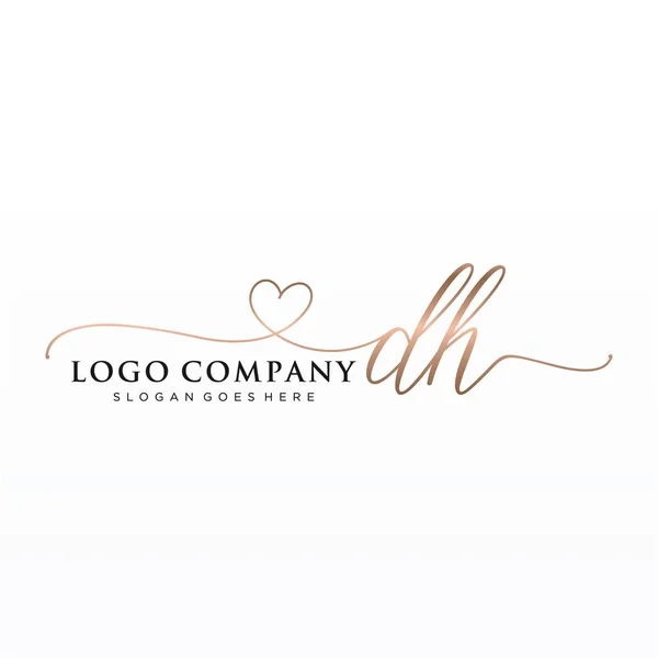 Ursprüngliche Handschrift Logo Design Mit Kreis Schönes Design Handgeschriebenes Logo — Stockvektor