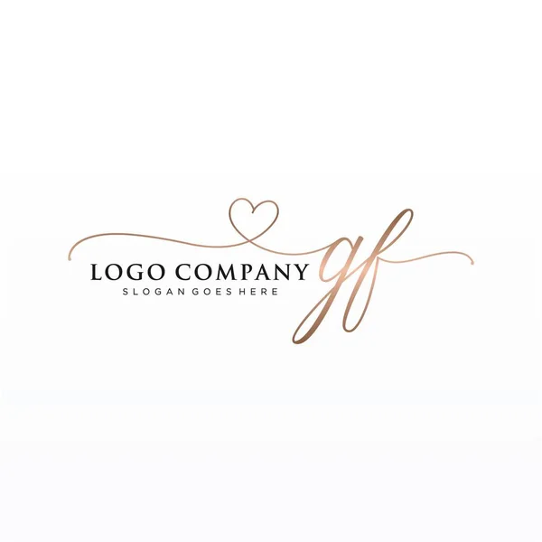 Diseño Inicial Del Logotipo Escritura Mano Con Círculo Diseño Hermoso — Vector de stock