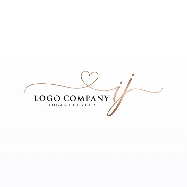 IF Initial handwriting logo design with circle. Beautyful design handwritten logo for fashion, team, wedding, luxury logo.