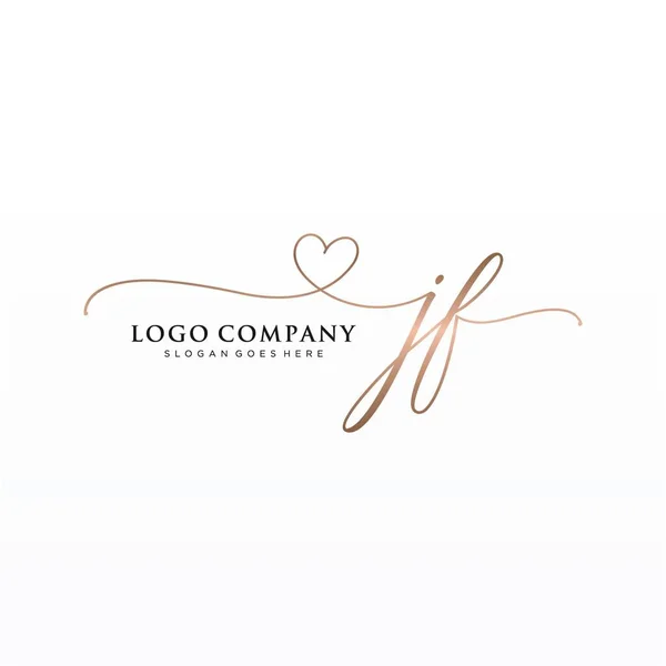 Diseño Inicial Del Logotipo Escritura Mano Con Círculo Diseño Hermoso — Vector de stock