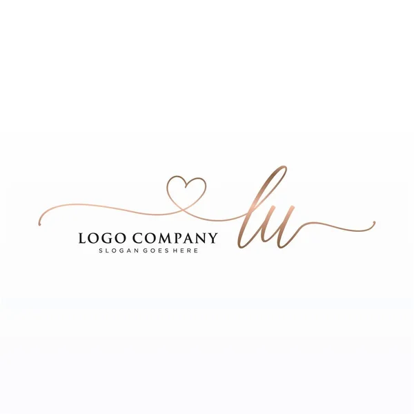 Ursprüngliche Handschrift Logo Design Mit Kreis Schönes Design Handgeschriebenes Logo — Stockvektor