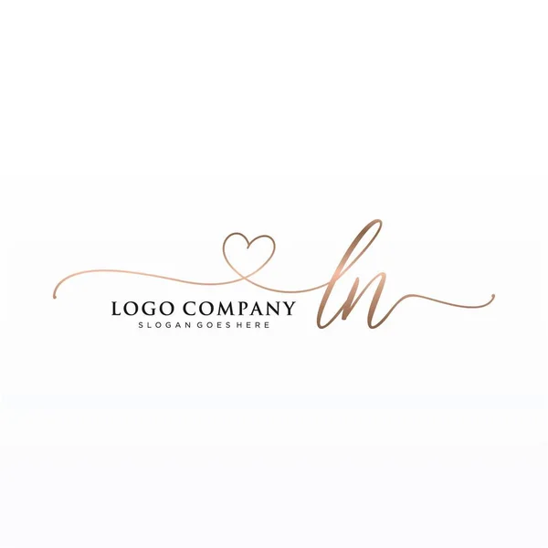 Diseño Inicial Del Logo Escritura Mano Con Círculo Diseño Hermoso — Vector de stock