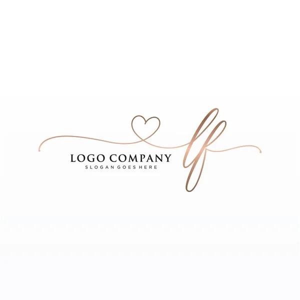 Initial Håndskrift Logo Design Med Cirkel Smukt Design Håndskrevet Logo – Stock-vektor