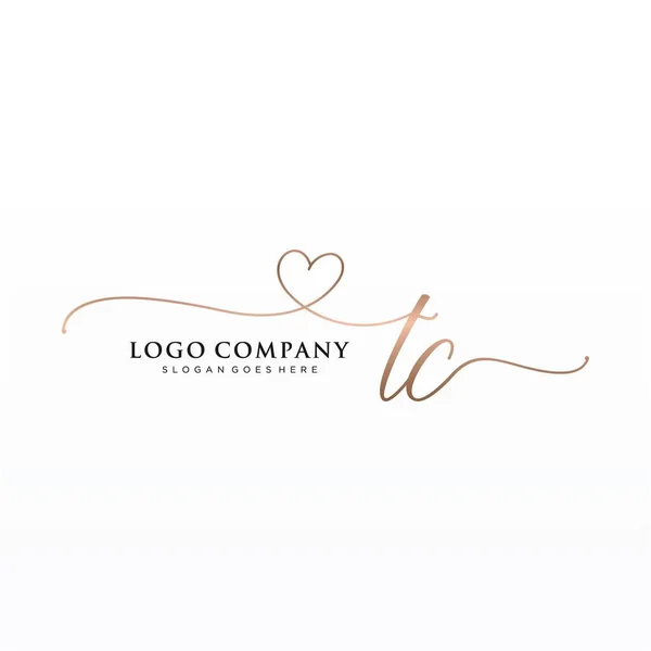 Ursprüngliche Handschrift Logo Design Mit Kreis Schönes Design Handgeschriebenes Logo — Stockvektor